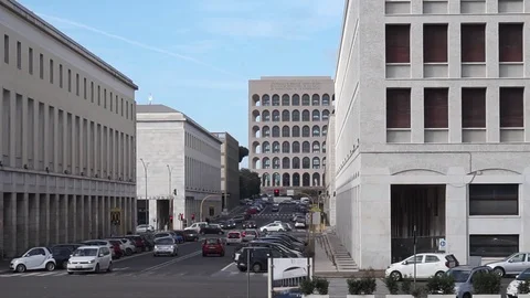 Architectural view of the eur district Stockbeeldmateriaal 99538532