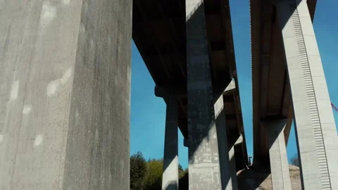Architectural view of a highway bridge Stock Footage 155791461