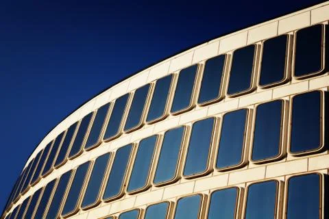 Architectural windows like blue waves Stock Photos