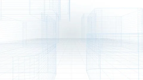 Architectural wireframe grid representing urban planning and city construct.. 動画素材 347625786