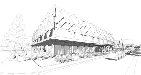 Architecture abstract, 3d illustration Stock Illustration