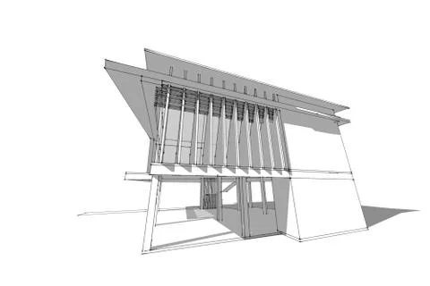 Architecture abstract, 3d illustration Stock Illustration