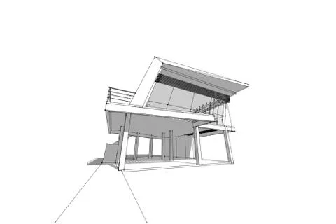 Architecture abstract, 3d illustration 스톡 일러스트