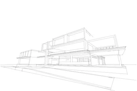 Architecture abstract, 3d illustration Stock Illustration