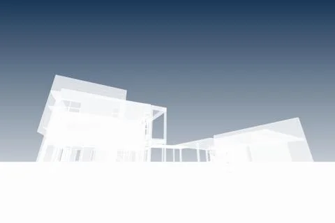 Architecture abstract, 3d illustration Stock Illustration