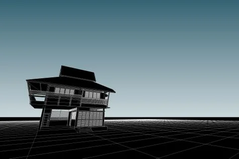 Architecture abstract, 3d illustration Stock Illustration