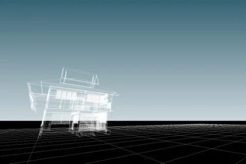 Architecture abstract, 3d illustration Stock Illustration