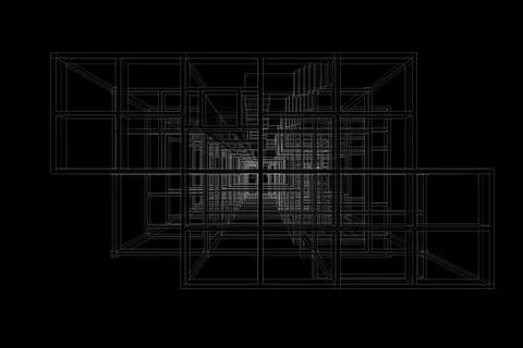 Architecture abstract, 3d illustration Stock Illustration