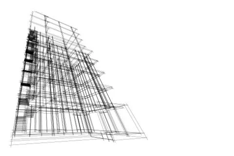 Architecture abstract, 3d illustration Stock Illustration