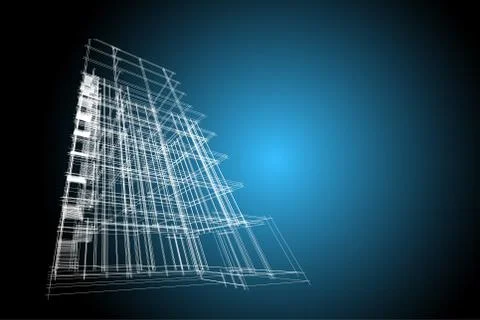 Architecture abstract, 3d illustration 스톡 일러스트