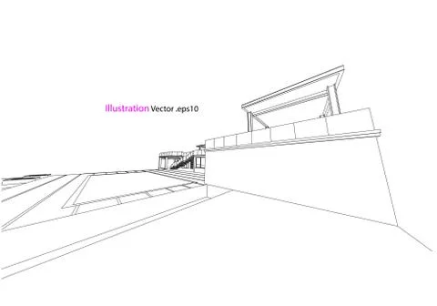 Architecture abstract, 3d illustration Stock Illustration