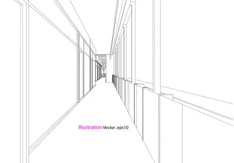 Architecture abstract, 3d illustration Stock Illustration