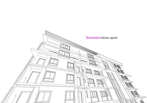 Architecture abstract, 3d illustration Stock Illustration