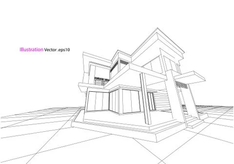 Architecture abstract, 3d illustration Stock Illustration