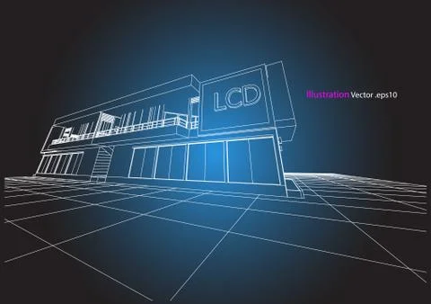 Architecture abstract, 3d illustration 스톡 일러스트