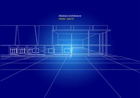 Architecture abstract, 3d illustration Illustrazione stock