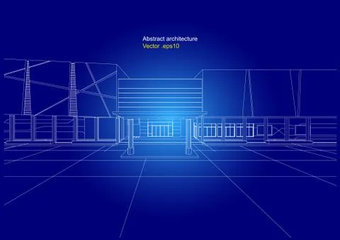 Architecture abstract, 3d illustration Stock Illustration