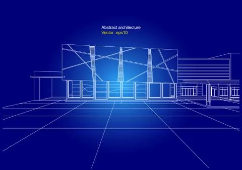 Architecture abstract, 3d illustration Stock Illustration