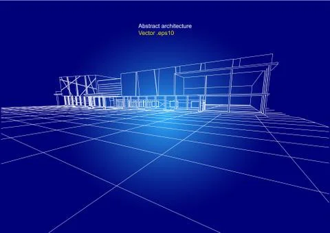 Architecture abstract, 3d illustration Stock Illustration