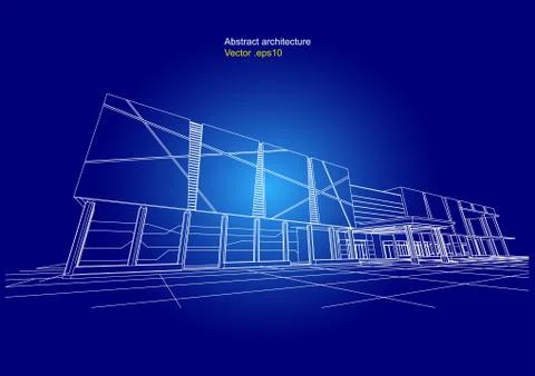 Architecture abstract, 3d illustration 스톡 일러스트