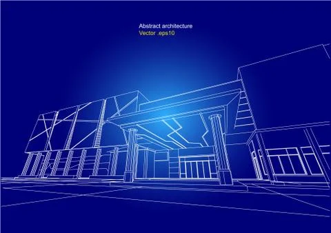 Architecture abstract, 3d illustration Stock Illustration