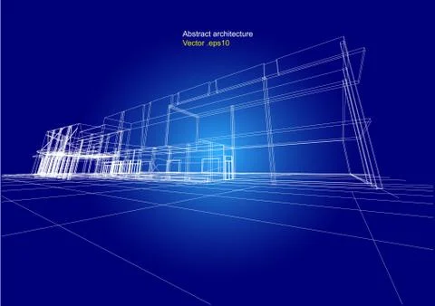 Architecture abstract, 3d illustration Stock Illustration