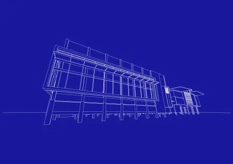 Architecture abstract, 3d illustration Stock Illustration
