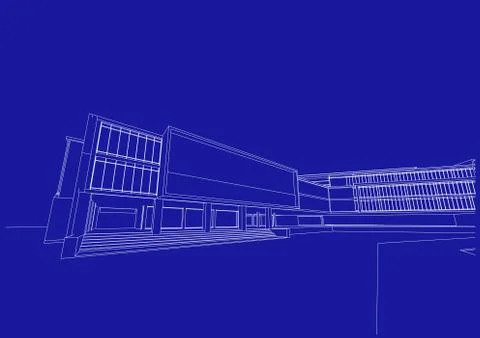 Architecture abstract, 3d illustration Stock Illustration
