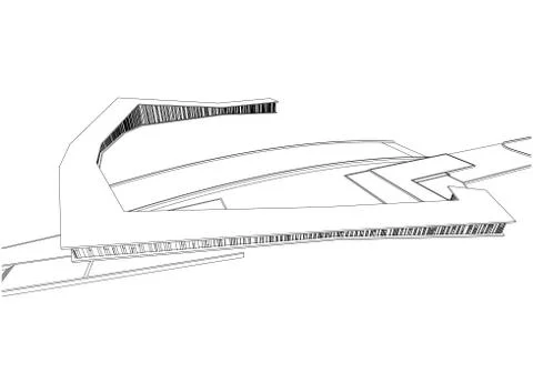Architecture abstract, 3d illustration Stock Illustration