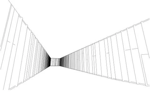 Architecture abstract, 3d illustration Stock Illustration