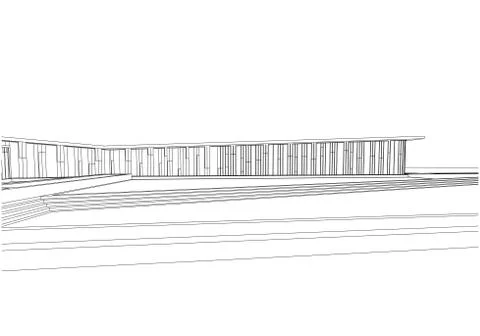 Architecture abstract, 3d illustration Illustrazione stock
