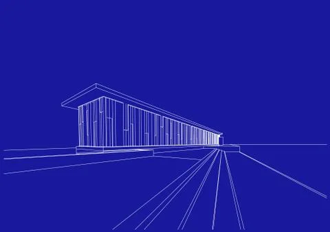 Architecture abstract, 3d illustration Stock Illustration