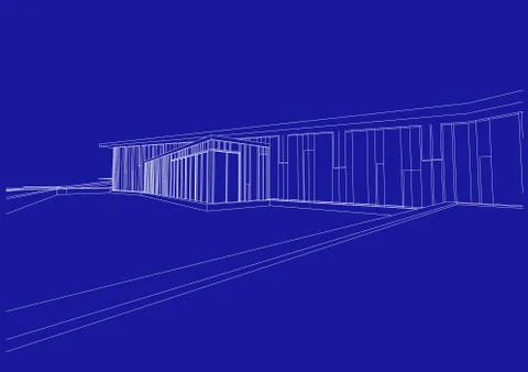 Architecture abstract, 3d illustration Stock Illustration