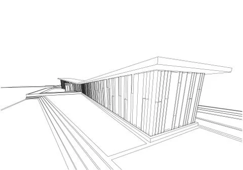 Architecture abstract, 3d illustration Stock Illustration