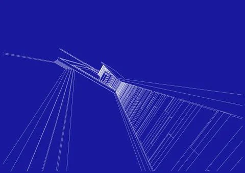 Architecture abstract, 3d illustration 스톡 일러스트