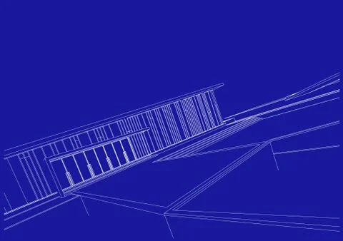 Architecture abstract, 3d illustration Illustrazione stock