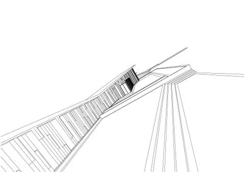 Architecture abstract, 3d illustration Stock Illustration