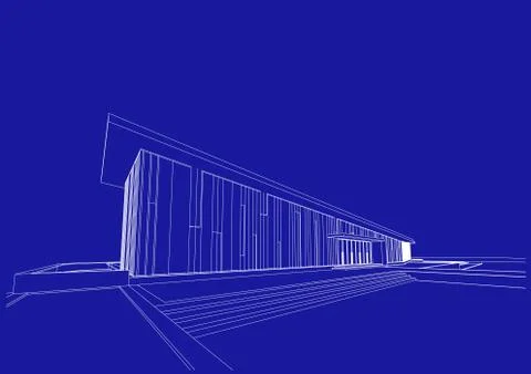 Architecture abstract, 3d illustration Stock Illustration