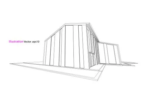 Architecture abstract, 3d illustration Stock Illustration