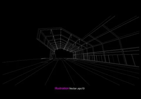 Architecture abstract, 3d illustration 스톡 일러스트