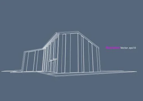Architecture abstract, 3d illustration Stock Illustration