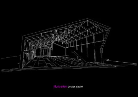 Architecture abstract, 3d illustration Stock Illustration