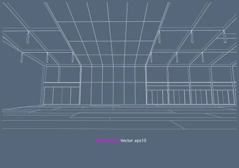 Architecture abstract, 3d illustration Stock Illustration
