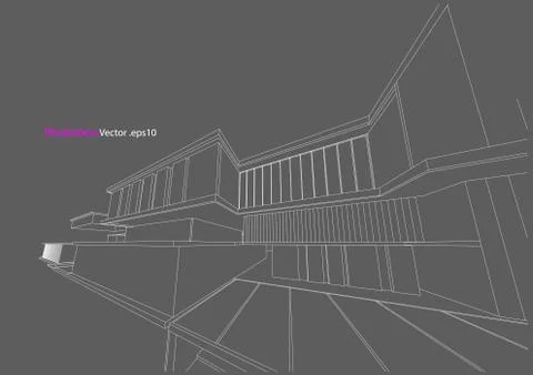Architecture abstract, 3d illustration Stock Illustration