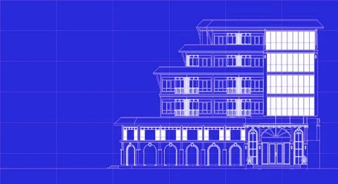 Architecture abstract, 3d illustration vector Stock Illustration