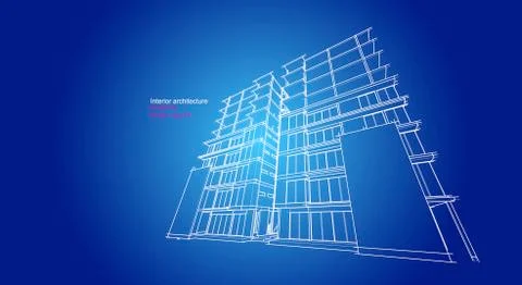 Architecture abstract, 3d illustration vector 스톡 일러스트