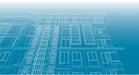Architecture abstract, 3d illustration vector 스톡 일러스트