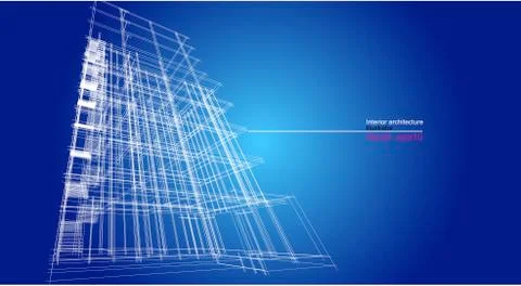 Architecture abstract, 3d illustration vector 스톡 일러스트