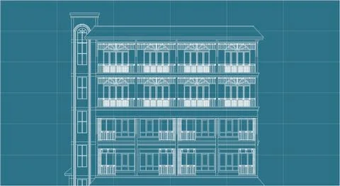 Architecture abstract, 3d illustration vector Stock Illustration