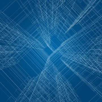 Architecture abstract 3d rendering Stock Illustration